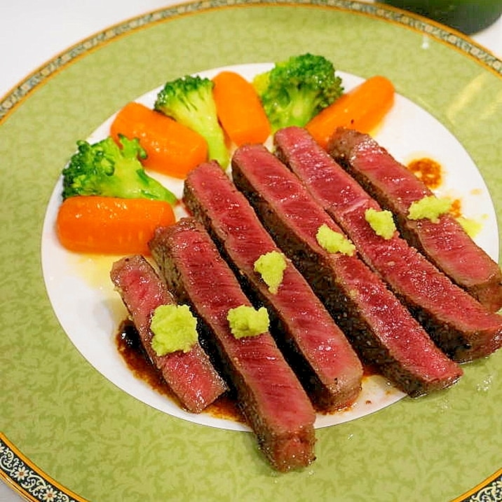 和牛肉の失敗しない焼き方!ステーキわさび醤油ソース